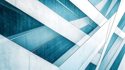 Wall Mural - a modern abstract design with intersecting diagonal lines in corporate blue and white, perfect for t