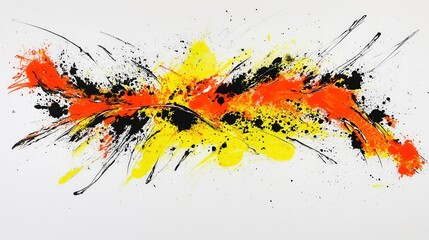 Wall Mural - bold ink splashes on paper in abstract design