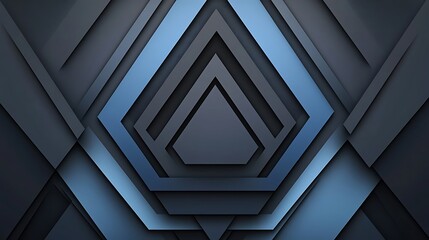Wall Mural - a professional abstract banner with clean, overlapping blue and gray triangles and subtle gradients