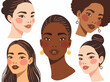 © VectorVibe - Illustration of Beauty Diversity with Various Skin Tones