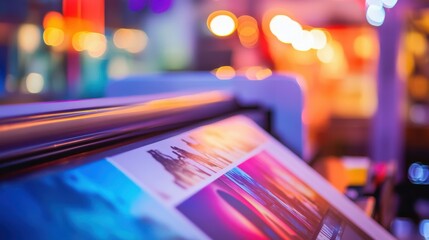 Wall Mural - glossy printer for vibrant event posters