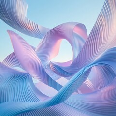 Wall Mural - digital art featuring abstract swirls in pastel hues for use as a background or design element