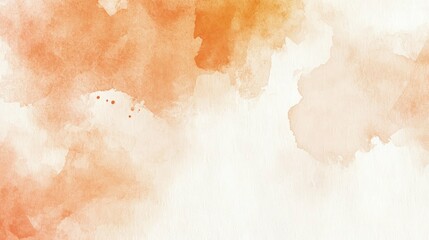 Wall Mural - Vintage watercolor background, light orange and white color palette, very soft