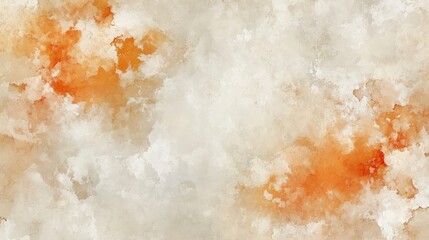 Wall Mural - Vintage watercolor background, light orange and white color palette, very soft, delicate watercolor texture