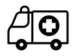 © jattumongkhon - icon ambulance with a medical cross symbol representing emergency medical services healthcare transport and urgent medical assistance.