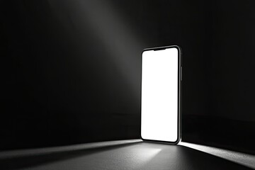 Vibrant Color Image of Mockup Template of New Smartphone Isolated Cut Out Screen of Device