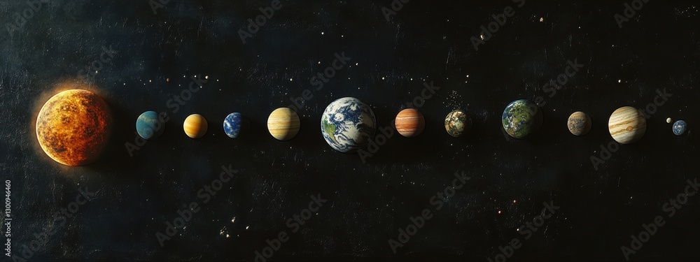 A photo of the solar system with all planets in their correct order ...