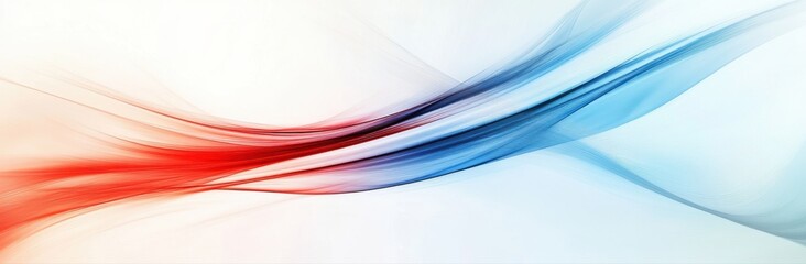 Wall Mural - a blue and red wave with a white background. the colors are vibrant and the wave appears to be flowi