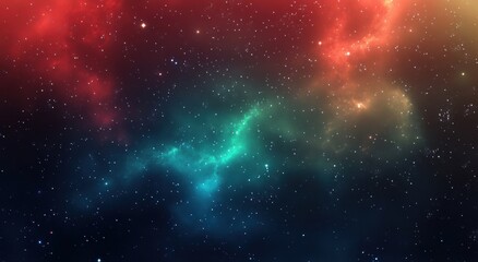 Wall Mural - a colorful galaxy with a blue and green swirl in the middle. the stars are scattered throughout the 