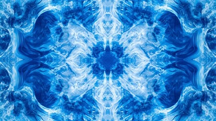 Wall Mural - Abstract tie-dye background with blue and white colors, creating an artistic pattern