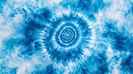 Wall Mural - Abstract tie-dye background with blue and white colors, creating an artistic pattern