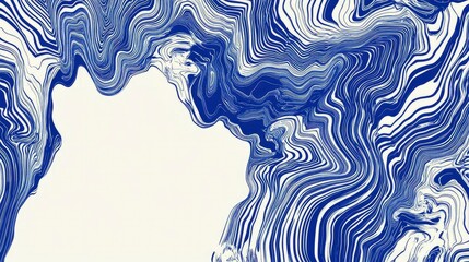 Wall Mural - A blue and white striped pattern, with thick lines of varying density, creates an abstract background with no images or patterns on it
