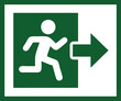 © SP Technology - Emergency fire exit sign. running man icon to door. Exit emergency arrow sign vector image. Fire evacuation sign. warning sign plate logo stock images illustration.