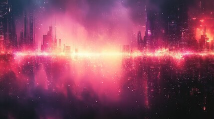 Wall Mural - pixelated glitch effect in purple, pink, and green creates a psychedelic, cyberpunk design reminisce