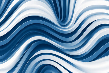 Wall Mural - Abstract wallpaper design featuring flowing waves in shades of blue and white for a calming visual experience