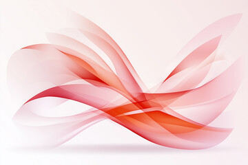 Wall Mural - Elegant abstract wallpaper with flowing red and pink wave patterns creating a serene and modern background
