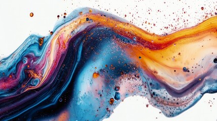Wall Mural - tie-dye pattern vibrant colors and white background