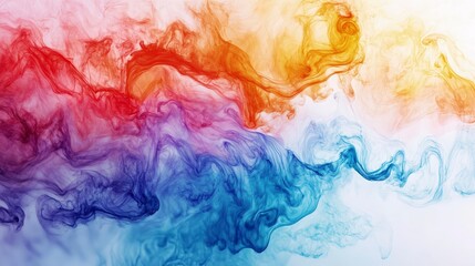 Wall Mural - tie-dye pattern vibrant colors and white background