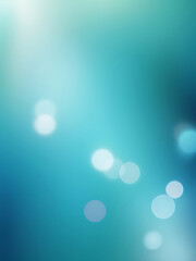 Wall Mural - cool cyan bokeh background with dreamy soft lights