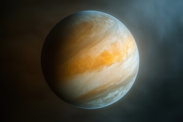 Wall Mural - venus planet in space. round planet. gas giant. swirling clouds. space scene. celestial body. distan