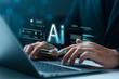 © Thapana_Studio - AI technology, artificial intelligence in work to help maximize efficiency, businessman uses AI technology to help analyze big data and use it in human daily life, future technology.