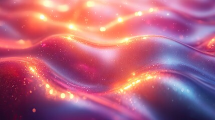 Wall Mural - vibrant, colorful holographic background with a neon glow.