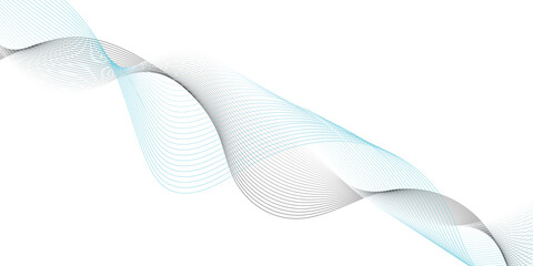Poster - Smooth wave abstract vector background with shadow. background image with dynamic curves. Abstract blue futuristic blend waves lines technology background and sound wave lines on white background.
