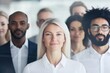 © Andrei - minimalistic portrait of diverse group of sales or marketing professionals blurred background
