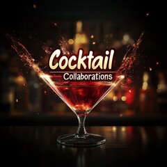 Leinwandbilder - Exquisite Cocktail Collaborations: A Visual Feast of Mixology Magic and Sparkling Liquid Artistry at a Trendy Bar 