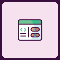 Modern Web Development Interface Icon Design
