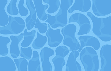 Wall Mural - water texture surface background in blue.summer, swimming pool, ocean, sea, marine wave abstract bac