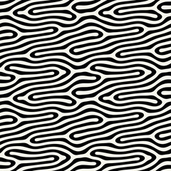 Wall Mural - vector seamless pattern. free form organic shapes. stylish smooth weaving structure. natural zigzag 