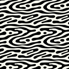 Wall Mural - vector seamless pattern. free form organic shapes. stylish smooth weaving structure. natural zigzag 