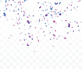 Wall Mural - colorful confetti celebrations design isolated on transparent background