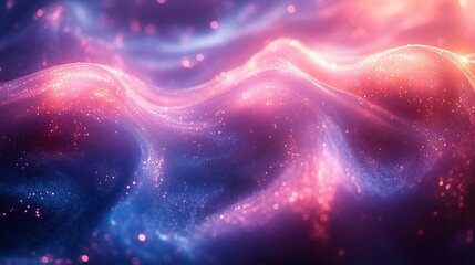 Wall Mural - blurred holographic background in blue, purple, and pink evokes a dreamy, futuristic rave scene.