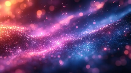 Wall Mural - blurred holographic background in blue, purple, and pink evokes a dreamy, futuristic rave scene.