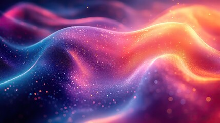 Wall Mural - blurred pastel neon holographic background in pink, orange, and blue creates a dreamy, futuristic ae