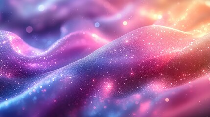 Wall Mural - blurred soft focused abstract trendy rainbow holographic banner background in 80s style with a texti