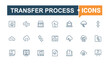 © Rubbble - Transfer Process vector line icon set. Contains linear outline icons like draw, internet, document, up, downloading, element and more. Outline icon. Minimalist editable vector stroke.
