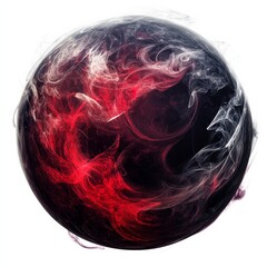 Poster - Abstract Sphere of Energy: A Visual Exploration of Light, Shadow, and Dynamic Forces in a Cosmic Orb 