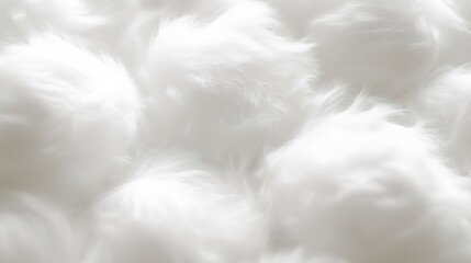 Poster - Close Up of Soft White Fur Bubbles Offering a Plush and Gentle Aesthetic for Designs : Generative AI