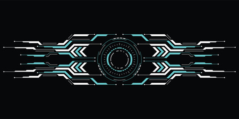 Wall Mural - sci-fi futuristic hud dashboard display virtual reality technology screen. user interface set. stati