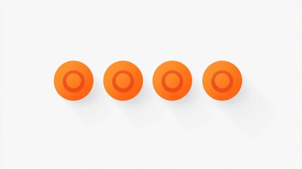 Orange Buttons on White Background