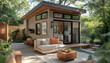 © Prasanth - Accessory Dwelling Unit (ADU) A modern tiny house concept showcasing the versatility and efficiency of accessory dwelling units, perfect for urban living and sustainable design.
