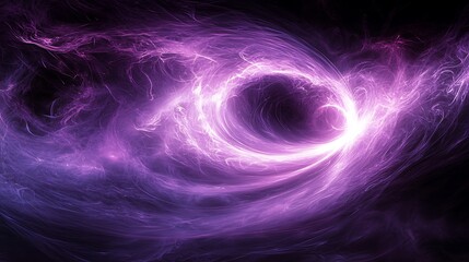 Poster - Abstract swirl of electric purple energy against a dark space background