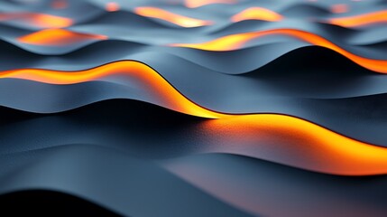 Poster - Abstract Wave Pattern, Lava Flow