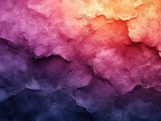 Poster - Watercolor Sunset Clouds Background