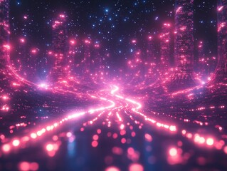 Poster - Cosmic Landscape: A Glimpse into the Infinite Expanse of Space