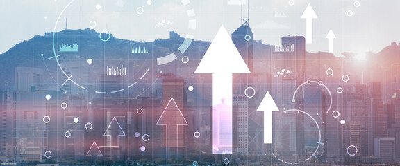 Wall Mural - diagram, graph, stock trading, investment dashboard. finance concept