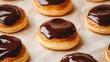 Chocolate Topped Custard Buns / チョコレートトッピングのカスタードバンズ